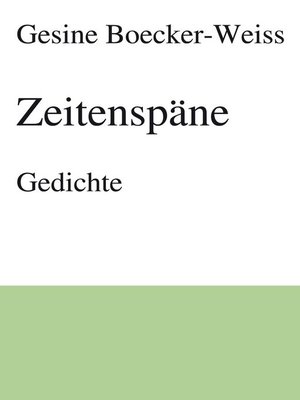 cover image of Zeitenspäne